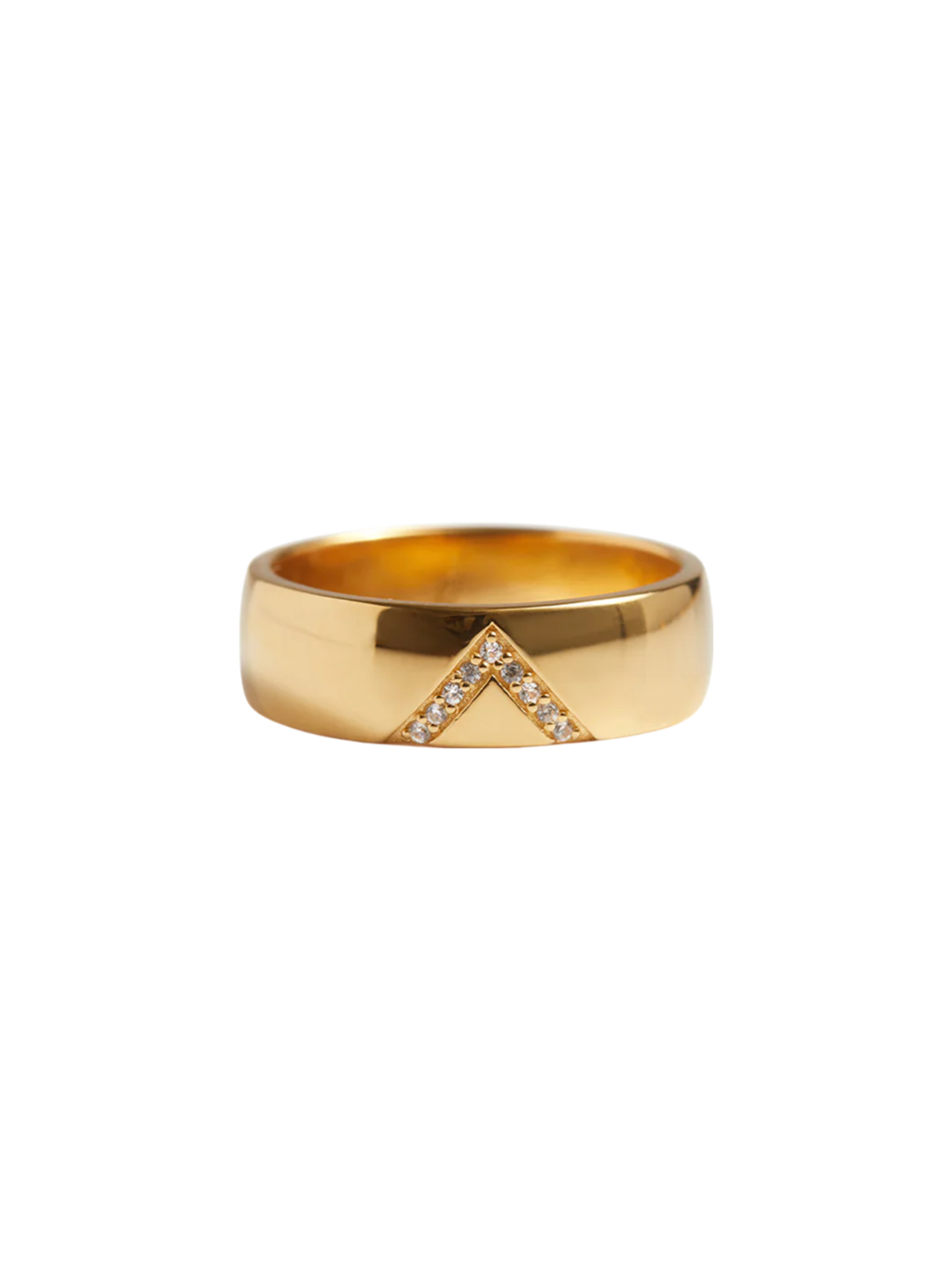 Zenith wide ring solid gold